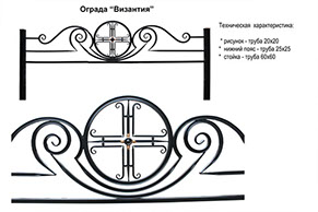 Ограда Византия кованая